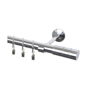 Karnisz Grande Walec 160 cm pojedynczy chrom 19 mm
