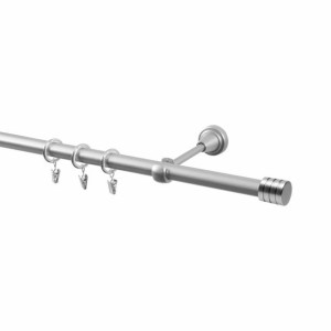 Karnisz Cylinderek 160 cm pojedynczy chrom 19 mm