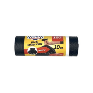 Worki na śmieci 120 l 10 szt. czarne Nolan