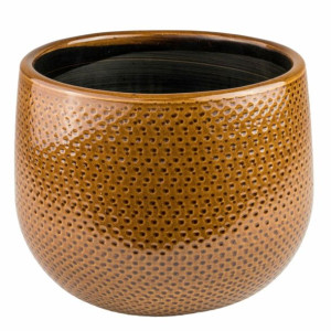 Osłonka doniczki ceramiczna Gabriel 25cm pomarańczowa
