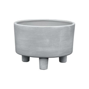 Osłonka doniczki gliniana Piso 18,5 cm betonowa