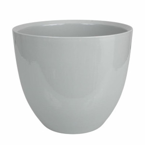 Osłonka doniczki ceramiczna 21.5cm szara Cermax