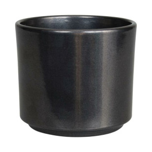 Osłonka doniczki ceramiczna Walec 20cm antracytowa Cermax