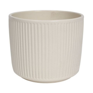 Osłonka doniczki ceramiczna Stripes 14cm kremowa Cermax