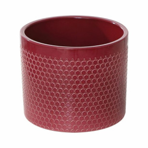 Osłonka doniczki ceramiczna Rubin 13cm czerwona Cermax