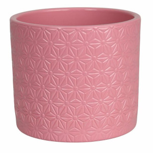 Osłonka doniczki ceramiczna Cylinder 13.5cm różowa Cermax
