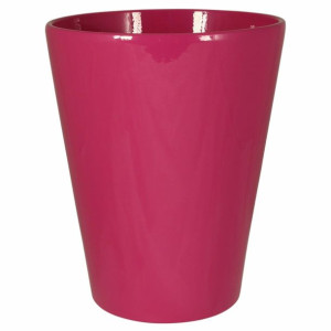 Osłonka doniczki ceramiczna Calypso 13cm różowa Cermax