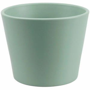 Osłonka doniczki ceramiczna Prymula 11.5cm zielona Cermax