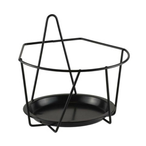 Kwietnik wiszący 21.5x21.5x20cm metalowy czarny