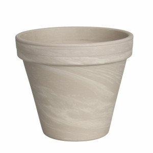 Donica gliniana prosta śr.16 cm beżowa Cermax