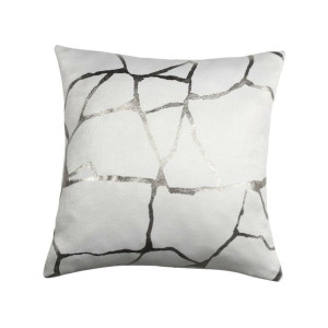 Poszewka na poduszkę Wuste 45 x 45 cm biało-srebrna