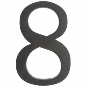 Cyfra 8 wys.18 cm plastikowa czarna
