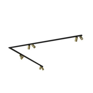 Lampa sufitowa Listwa Reflektor CORNER 2x200 10W LED Mosiądz Nowodvorski