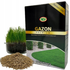 TRAWA Wolno Rosnąca Gazonowa Premium 1kg OZDOBNA