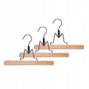 Drewniane WIESZAKI na spodnie ZELLER Hangers 3 szt