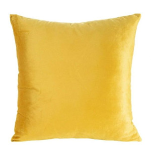 POSZEWKA GŁADKA WELUROWA VELVET 40 X 40 Musztardowa