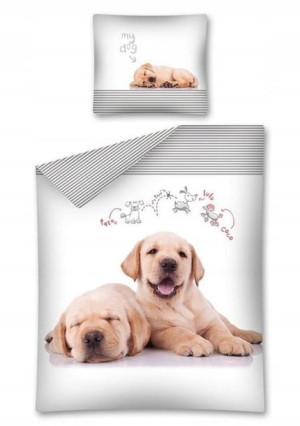 Pościel Bawełniana  Pies Labrador140x200