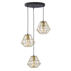 DIAMOND MM Złota PROSZEK Lampa Wisząca Żyrandol KOŁO