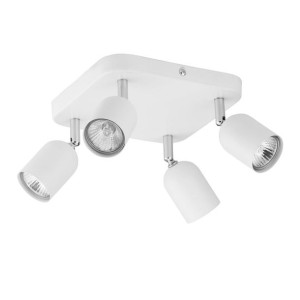 TOP Lampa Sufitowa Wisząca Żyrandol Biała CHROM