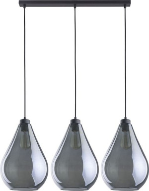FUENTE Lampa Wisząca Żyrandol Czarna Listwa