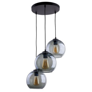 CUBUS Szara Lampa Wisząca Żyrandol KOŁO