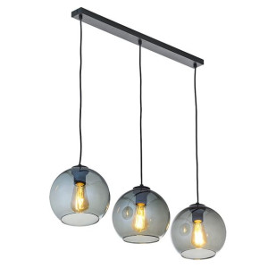 CUBUS Szara Lampa Wisząca Żyrandol Listwa