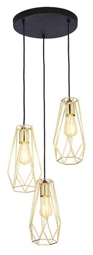 LUGO Złota Lampa Wisząca Żyrandol KOŁO