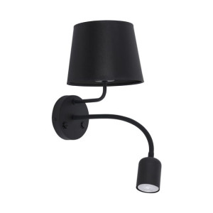 MAJA Czarna Lampa Ścienna Kinkiet Spot E27 + GU10