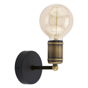 RETRO Lampa Ścienna Kinkiet Spot Czarna PATYNA