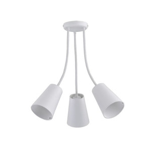 WIRE Biała Lampa Sufitowa Wisząca Żyrandol