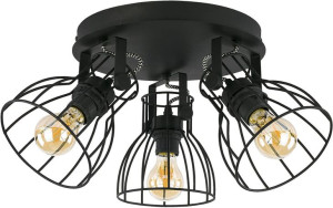 ALANO Czarna Lampa Sufitowa Wisząca Żyrandol KOŁO