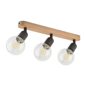 SIMPLY WOOD Lampa Sufitowa Wisząca Żyrandol Czarna