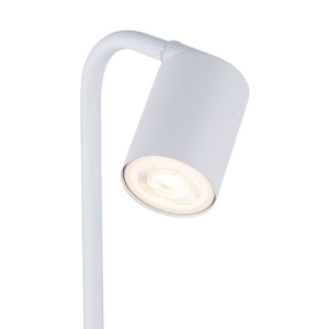 LOGAN Biała Lampka Nocna Lampa Stołowa Biurkowa