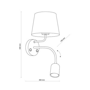 MAJA NATURE Lampa Ścienna Kinkiet Spot E27 + GU10