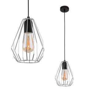 BRYLANT Czarna CHROME Lampa Wisząca Żyrandol