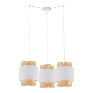 BOHO Biała Lampa Wisząca Żyrandol