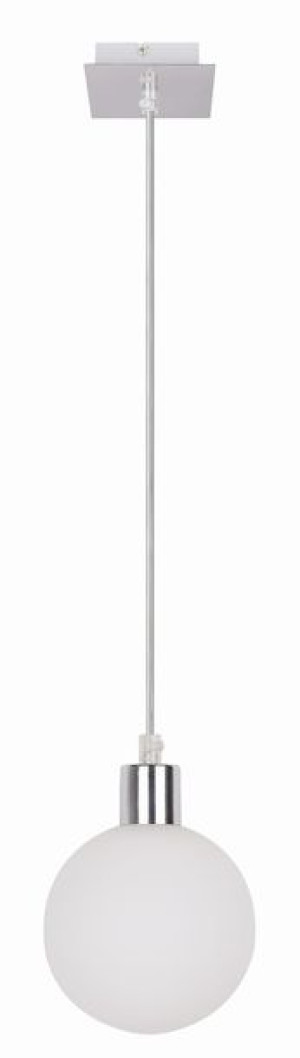 Lampa Wisząca Żyrandol Chrom G9 Klosz Biały 12cm