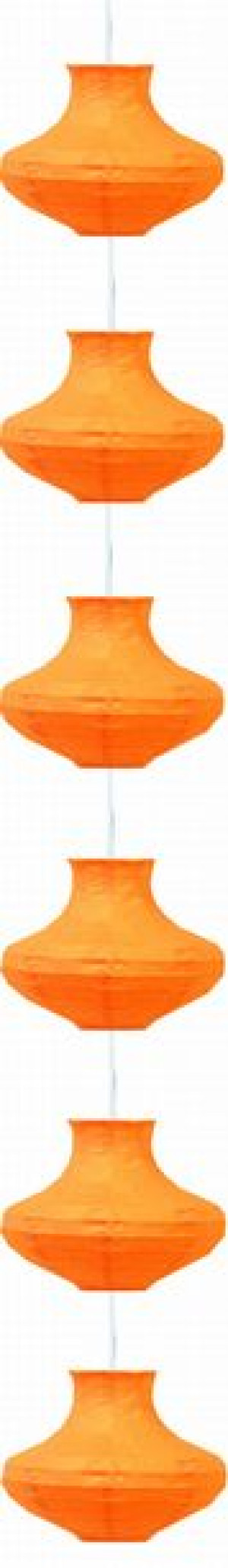 Lampa Wisząca Żyrandol 6 PAPIEROWY ŚR.25 ORANGE E-14