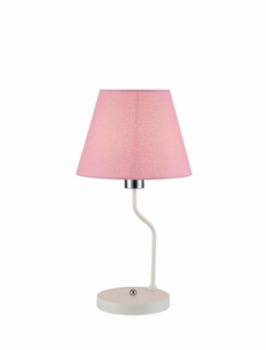 Lampa Stołowa Biurkowa Lampka  Na biurko Biały Różowy