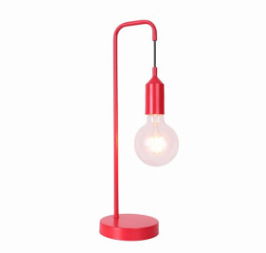 Lampa Stołowa Biurkowa Lampka  Na biurko Czerwony