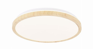 Lampa Sufitowa Żyrandol Plafon LED BIAŁO Drewniany 4000K