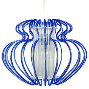 Lampa Wisząca Żyrandol E27 520X420 DUŻA Niebieska