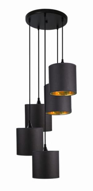 Lampa Wisząca Żyrandol TALERZ E14 Czarny