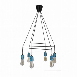 Lampa Wisząca Żyrandol Czarny E27
