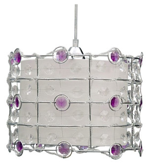 Lampa Wisząca Żyrandol E27 Fiolet 85-10523