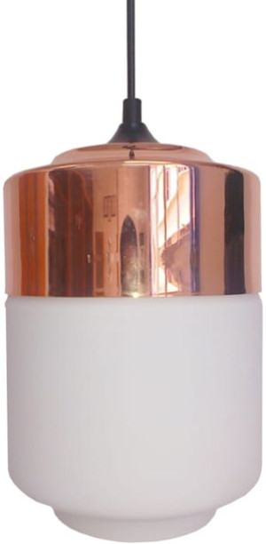 Lampa Wisząca Żyrandol 17 E27 Biały Z MIEDZIANĄ NAKŁADKĄ