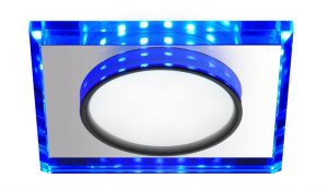 Ring LED Niebieska Oczko sufitowe Lampa Sufitowa Żyrandol Stała Kwadratowa