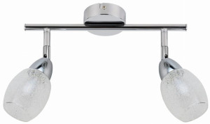 Lampa Sufitowa Żyrandol Listwa 6W LED Okrągła Klosz WYMIENNY Chrom Bezbarwn