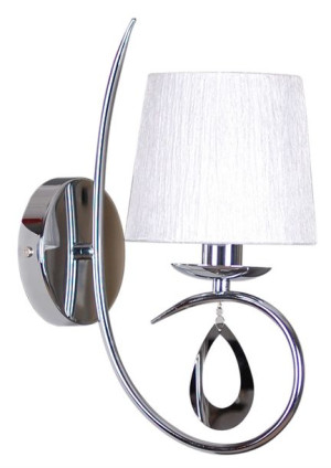 Kinkiet E14 Chrom Biały
