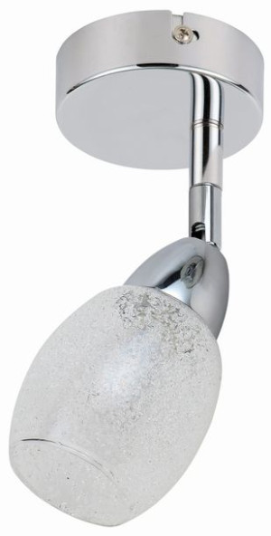 Lampa Kinkiet 6W LED SMD GŁÓWKA Klosz WYMIENNY Chrom Bezbarwny